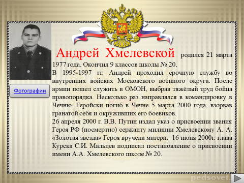 Урок мужества.